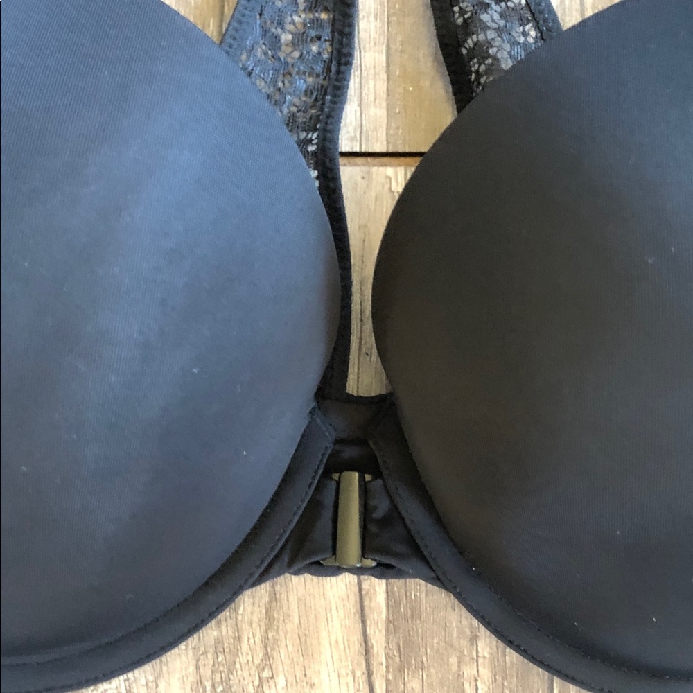 Victoria’s Secret Perfect Shape Front Clasp Black Bra 40C - Picture 2 of 6